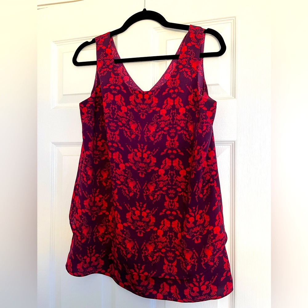 Cabi Red Sleeveless Blouse Size S
